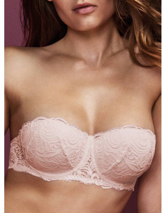Lormar Reggiseno Fascia imbottita in pizzo leavers - Frizzante Fascia In Saldo