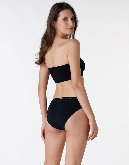 ﻿Lovable NUOVO Slip da ciclo lavabile in cotone biologico certificato, colore nero, per flusso abbondante Affare Del Giorno