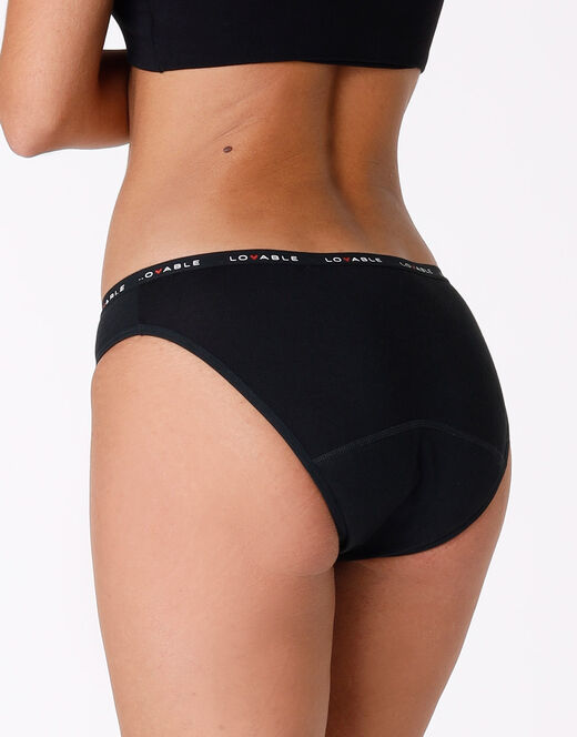 Lovable Slip da ciclo lavabile flusso abbondante in cotone biologico certificato, nero Novità