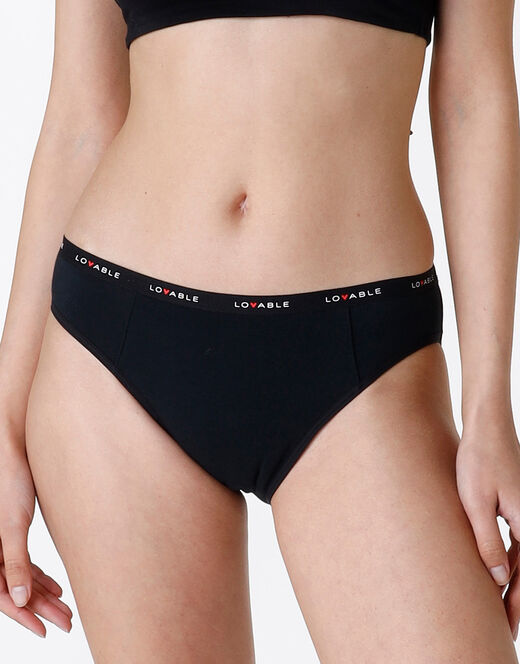 Lovable NUOVO Slip da ciclo lavabile in cotone biologico certificato, colore nero, per flusso medio Offerta