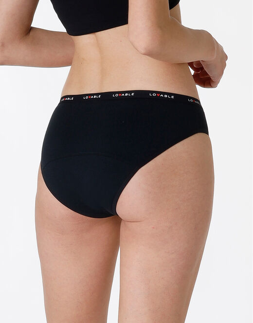 Lovable NUOVO Slip da ciclo lavabile in cotone biologico certificato, colore nero, per flusso medio Offerta