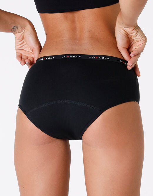 Lovable Culotte da ciclo lavabile flusso medio in cotone biologico certificato, nero Online