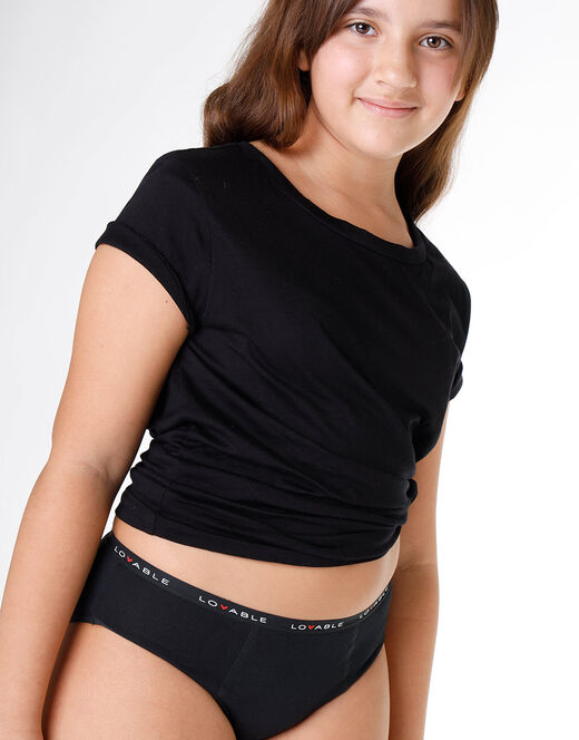 Lovable Slip da Ciclo per Adolescenti MY FIRST PERIOD PANTIES, flusso Medio, Nero In Vendita