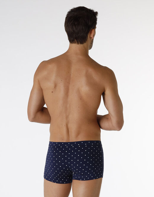 Lovable Boxer Classic Cotton Modal, blu navy con stampa geometrica Negozio