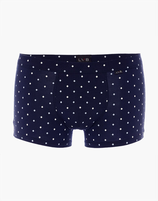 Lovable Boxer Classic Cotton Modal, blu navy con stampa geometrica Negozio
