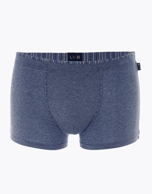 Lovable Boxer Rephined Cotton Modal, blu melange In Linea