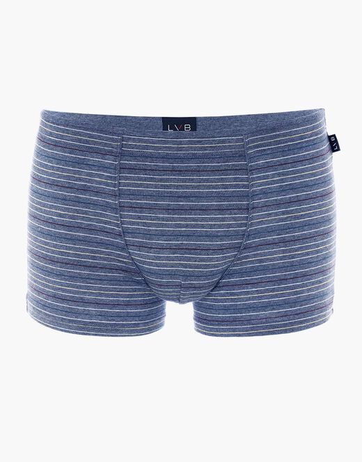 Lovable Boxer Rephined Cotton Modal, blu melange a righe Vendita