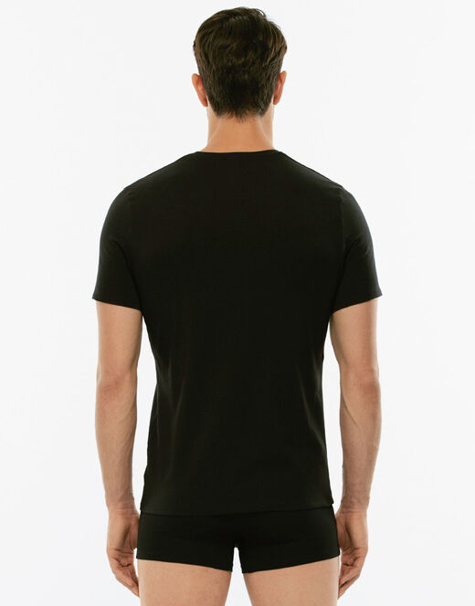 Lovable T-shirt girocollo Supima Premium Cotton in cotone elasticizzato, nero Presa