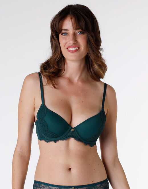 Lovable Reggiseno imbottito con ferretto Beauty Lace in pizzo e tulle, ottanio Pezzi Unici