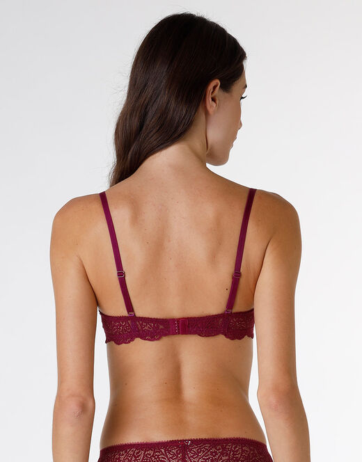 Lovable Reggiseno imbottito con ferretto Exquisite Lace, bordeaux Soddisfazione Garantita