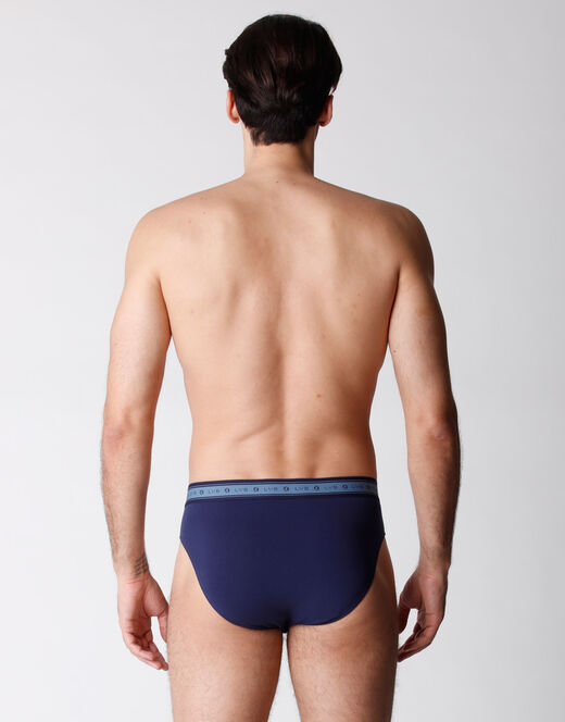Lovable Slip bipack uomo in cotone biologico, blu melange Moda