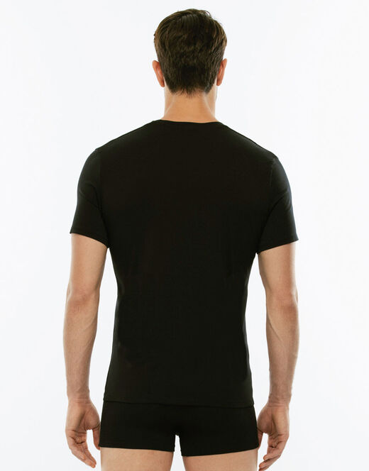 Lovable T-Shirt uomo con scollo a V profondo Supima Premium Cotton, nero Sottocosto