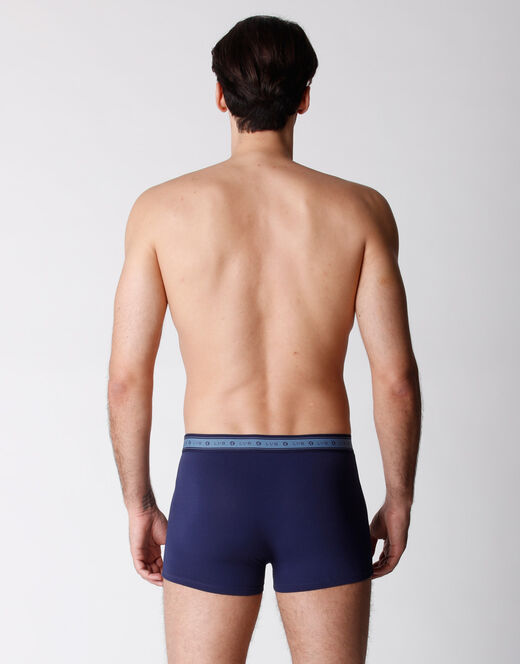 Lovable Boxer bipack uomo in cotone biologico, blu melange Presa