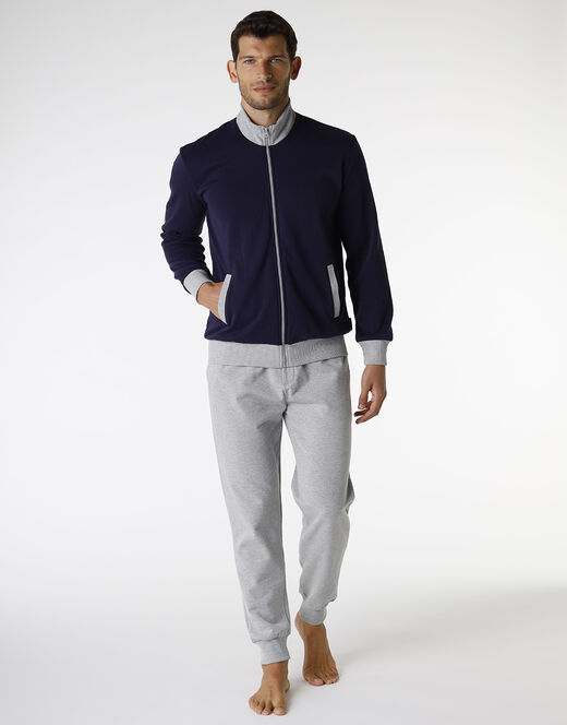 Lovable Homewear in cotone, blu navy e grigio melange Outlet