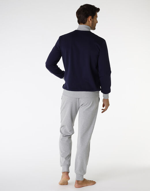 Lovable Homewear in cotone, blu navy e grigio melange Outlet
