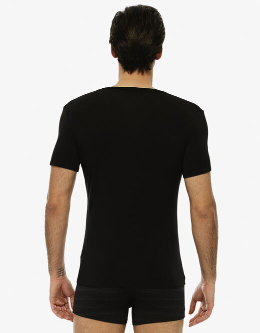 Lovable T-shirt uomo con scollo a v in micromodal, nera Vendita