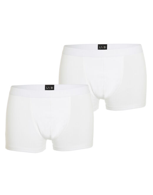 Lovable Bipack boxer in cotone elasticizzato, bianco Qualità Garantita
