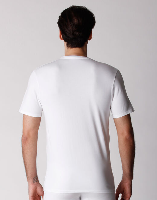 Lovable T-shirt scollo a V uomo in cotone biologico, confezione x2 bianco Consegna Veloce