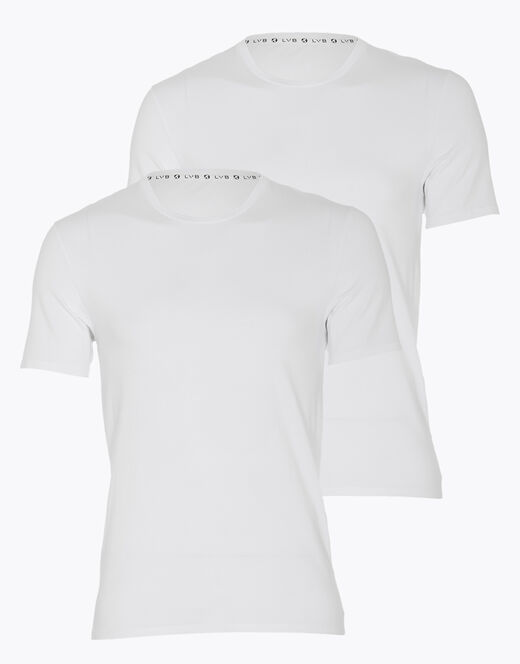 Lovable T-shirt scollo a V uomo in cotone biologico, confezione x2 bianco Consegna Veloce
