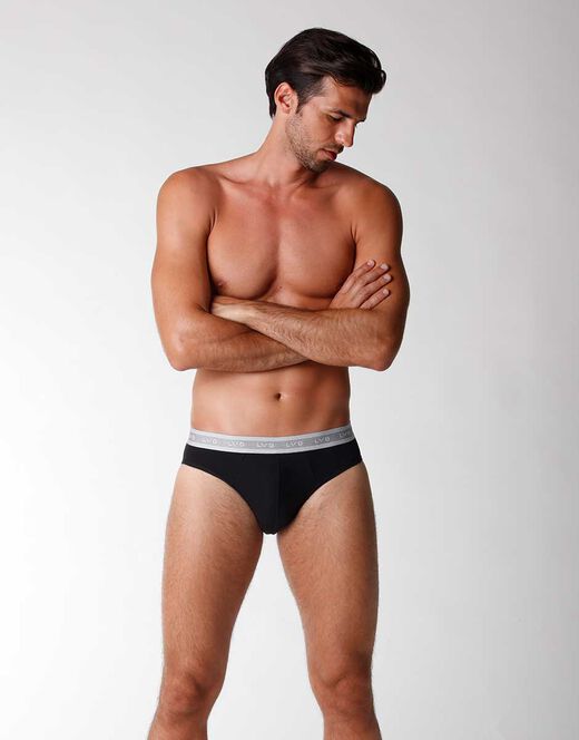 Lovable Bipack slip uomo 3D Evolution in jersey cotone e lycra, nero Prezzo Ridotto