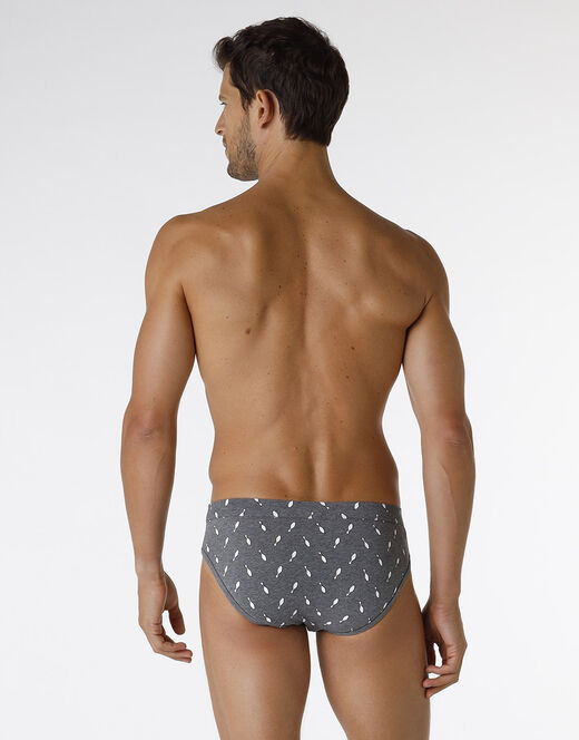 Lovable Slip Printed Stretch Cotton in cotone elasticizzato, grigio melange stampato Offerte