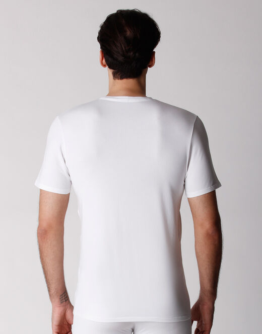 Lovable T-shirt girocollo uomo bipack in cotone biologico, bianco In Saldo