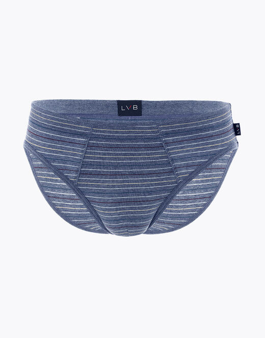 Lovable Slip Rephined Cotton Modal, blu melange a righe In Linea