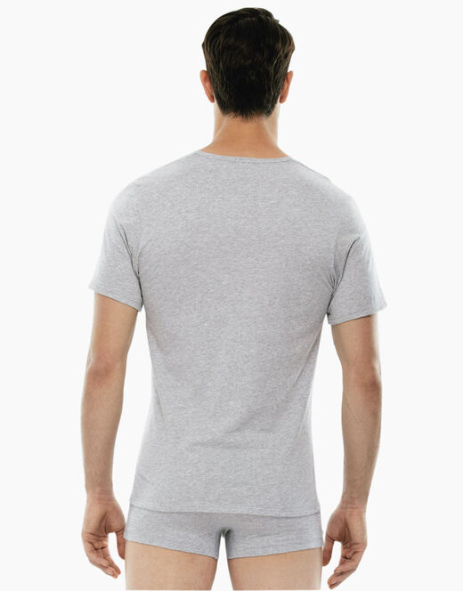 Lovable T-shirt 100% cotone Pure Cotton con scollo a V, grigio melange Pezzi Unici