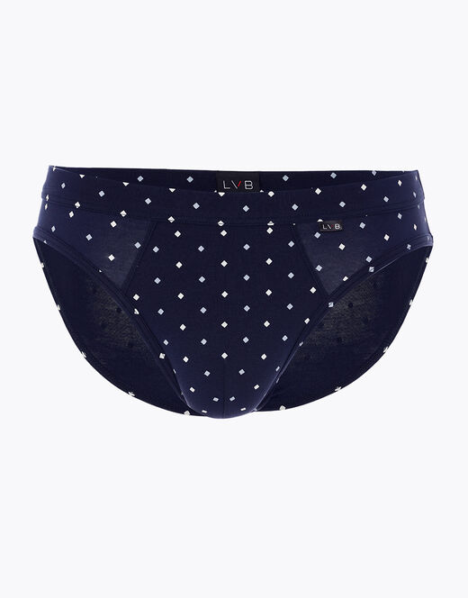 Lovable Slip Classic Cotton Modal, blu navy con stampa geometrica Promozione Limitata