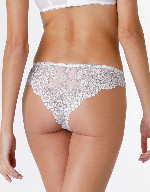 Lovable Brasiliano Stylish Lace in microfibra e pizzo, bianco Offerta per la Festa della Mamma
