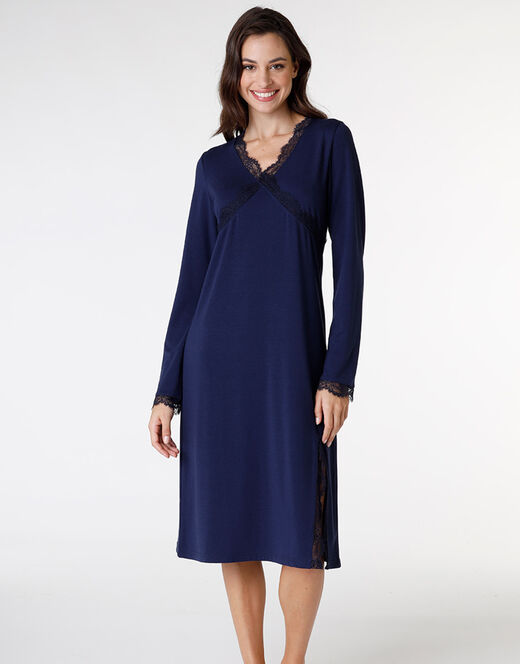 Lovable Camicia da notte in jersey, blu Qualità Garantita