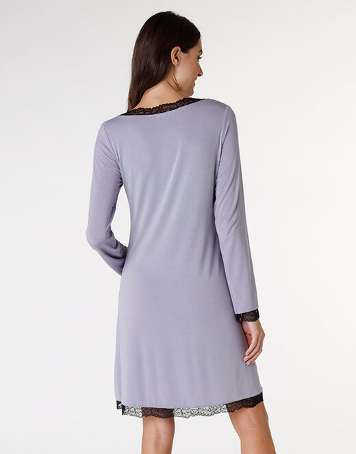 Lovable Camicia da notte in jersey di modal elasticizzato, tornado chiaro Consegna Veloce