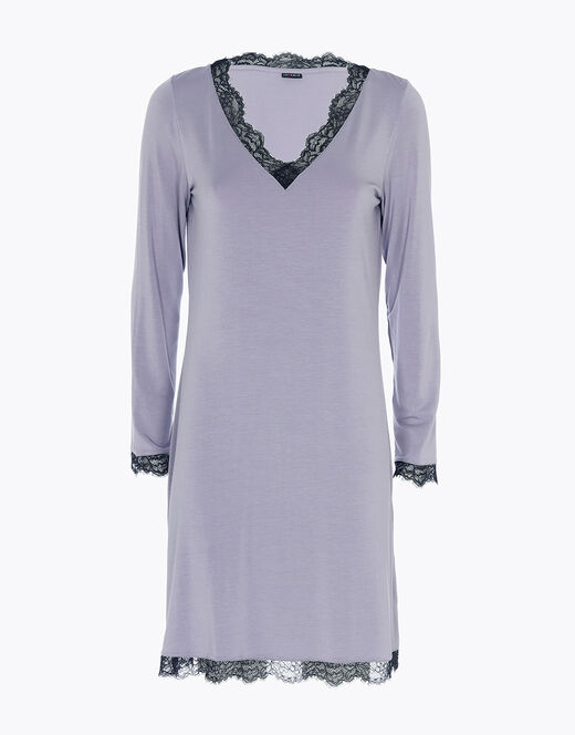 Lovable Camicia da notte in jersey di modal elasticizzato, tornado chiaro Consegna Veloce