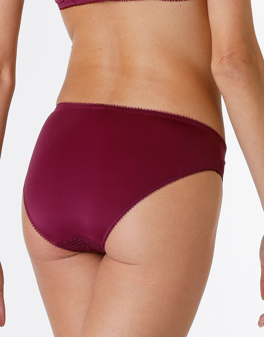 Lovable Slip Exquisite Lace in pizzo e microfibra, bordeaux Nuova