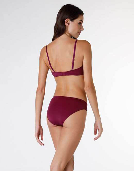 Lovable Slip Exquisite Lace in pizzo e microfibra, bordeaux Nuova