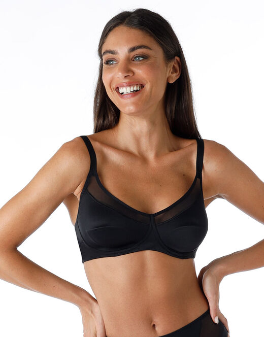 Lovable Reggiseno senza ferretto Modern Shaping in microfibra, nero Sottocosto