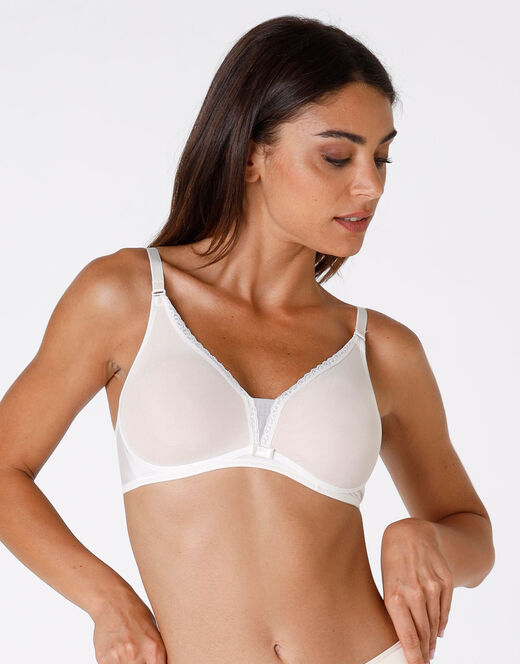 Lovable Reggiseno senza ferretto Tonic Lift in pizzo e tulle, avorio Negozi Online