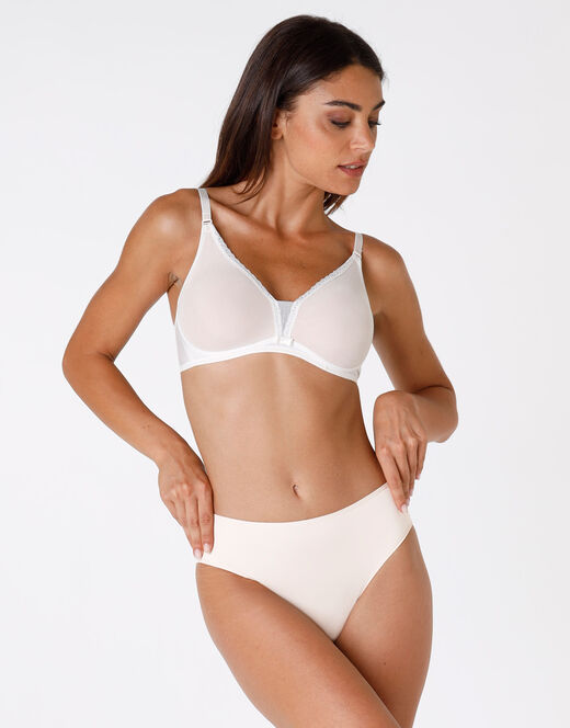 Lovable Reggiseno senza ferretto Tonic Lift in pizzo e tulle, avorio Negozi Online