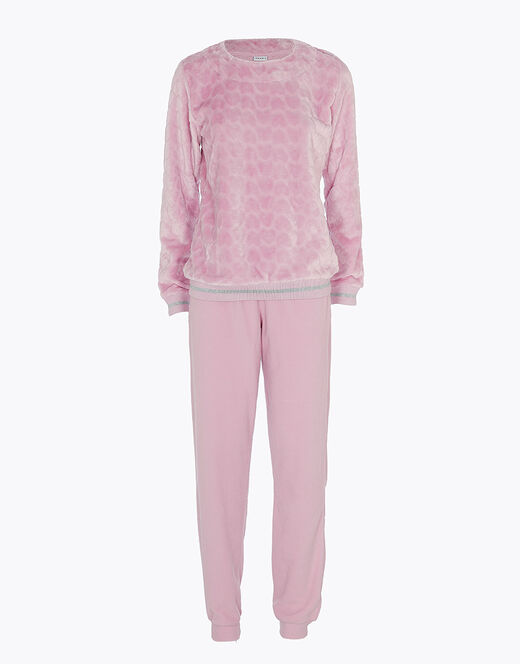 Lovable Homewear in pelliccetta e pile, rosa polvere Nuova