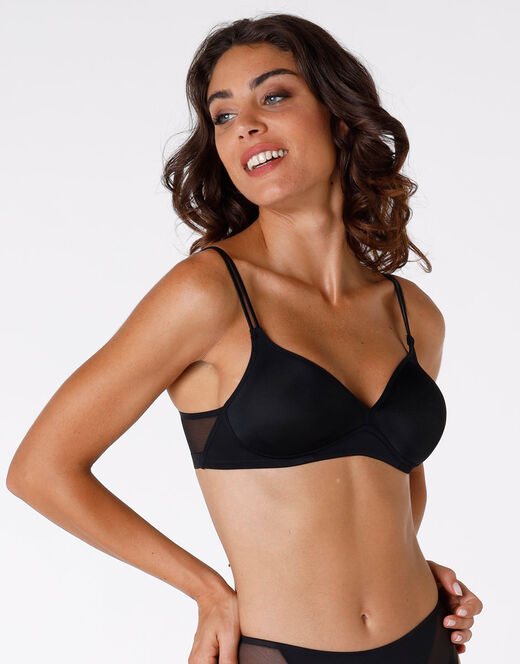 Lovable Reggiseno senza ferretto Millenium Equilibre in microfibra, nero Vendita