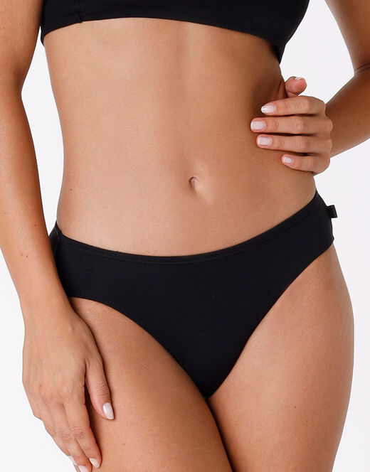 Lovable Slip Lovely vita bassa nero in cotone modal vellutato Sottocosto