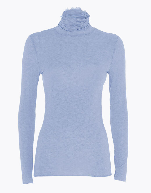 Lovable Maglia a collo alto e manica lunga in modal e cashmere, ortensia Promozione