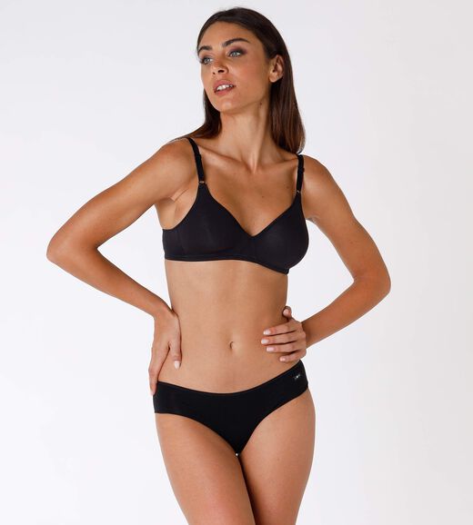 Lovable Bipack reggiseni senza ferretto Cotton Line in cotone, nero Pezzi Unici