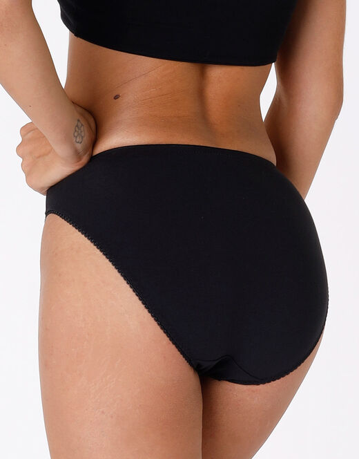 Lovable Slip mini sgambato Lovely charme nero in cotone elasticizzato con pizzo Offerta