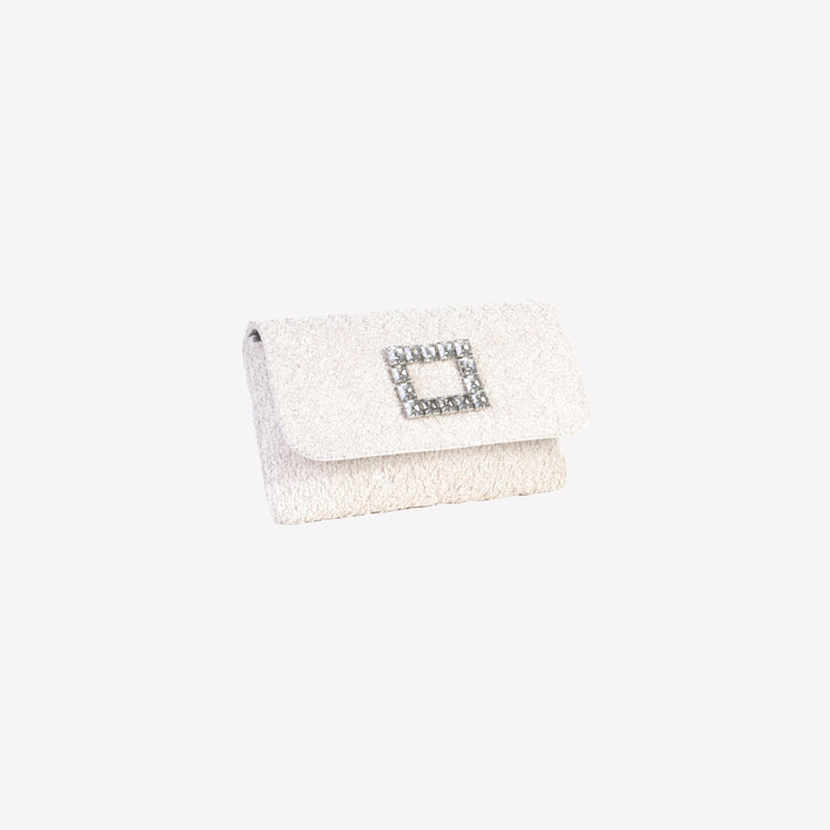 Roberto Festa BORSA IN BOUCLE CALCE CON ACCESSORIO STRASS CAPRI LUX Negozio