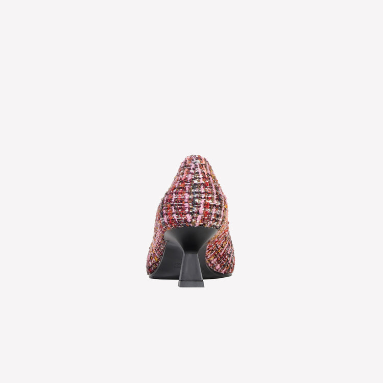 Roberto Festa DÉCOLLETÉ IN BOUCLÉ MULTICOLOR CON ACCESSORIO STRASS EVILLY Nuovo