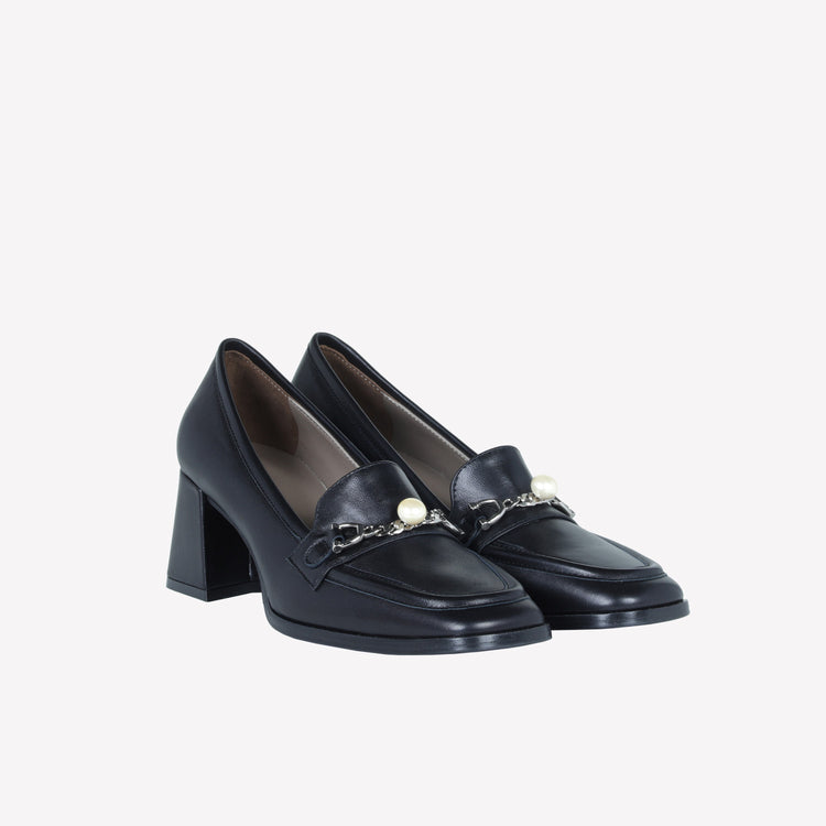 Roberto Festa MOCASSINO IN NAPPA NERO CON ACCESSORIO PERLA GERT Acquista Ora