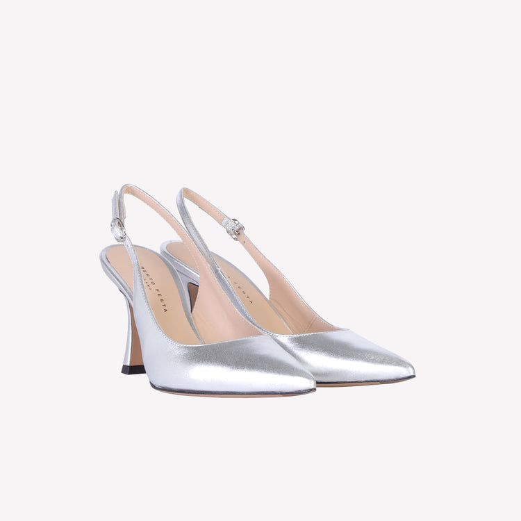 Roberto Festa SLINGBACK IN LUXOR SILVER LAVINIA Nuovo
