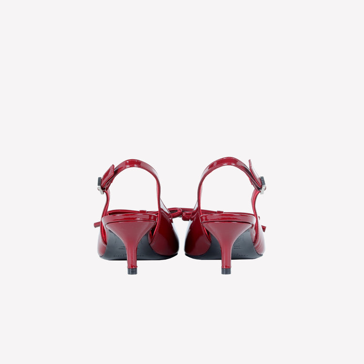 Roberto Festa SLINGBACK IN VERNICE ROSSA CON FIOCCHETTO SENYA Prezzo Ridotto