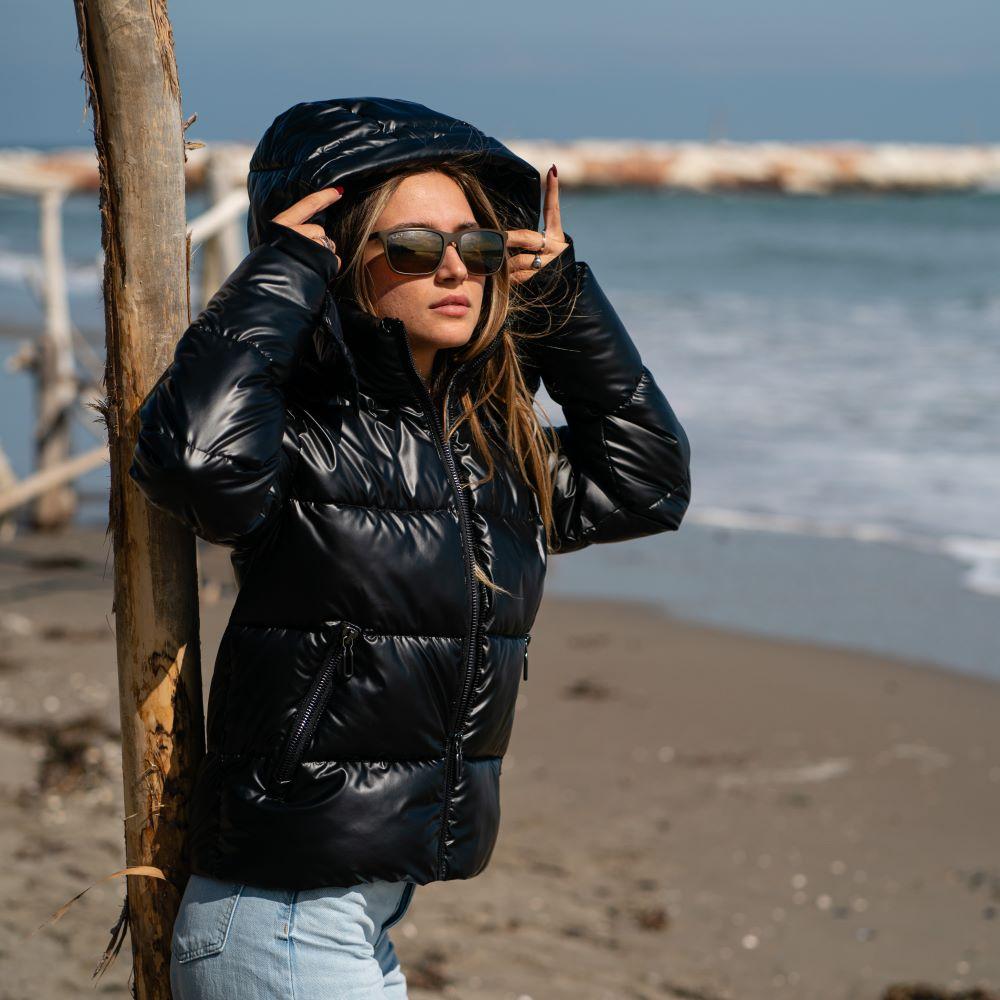 Seay / Piumino Nero con Cappuccio Hotsell